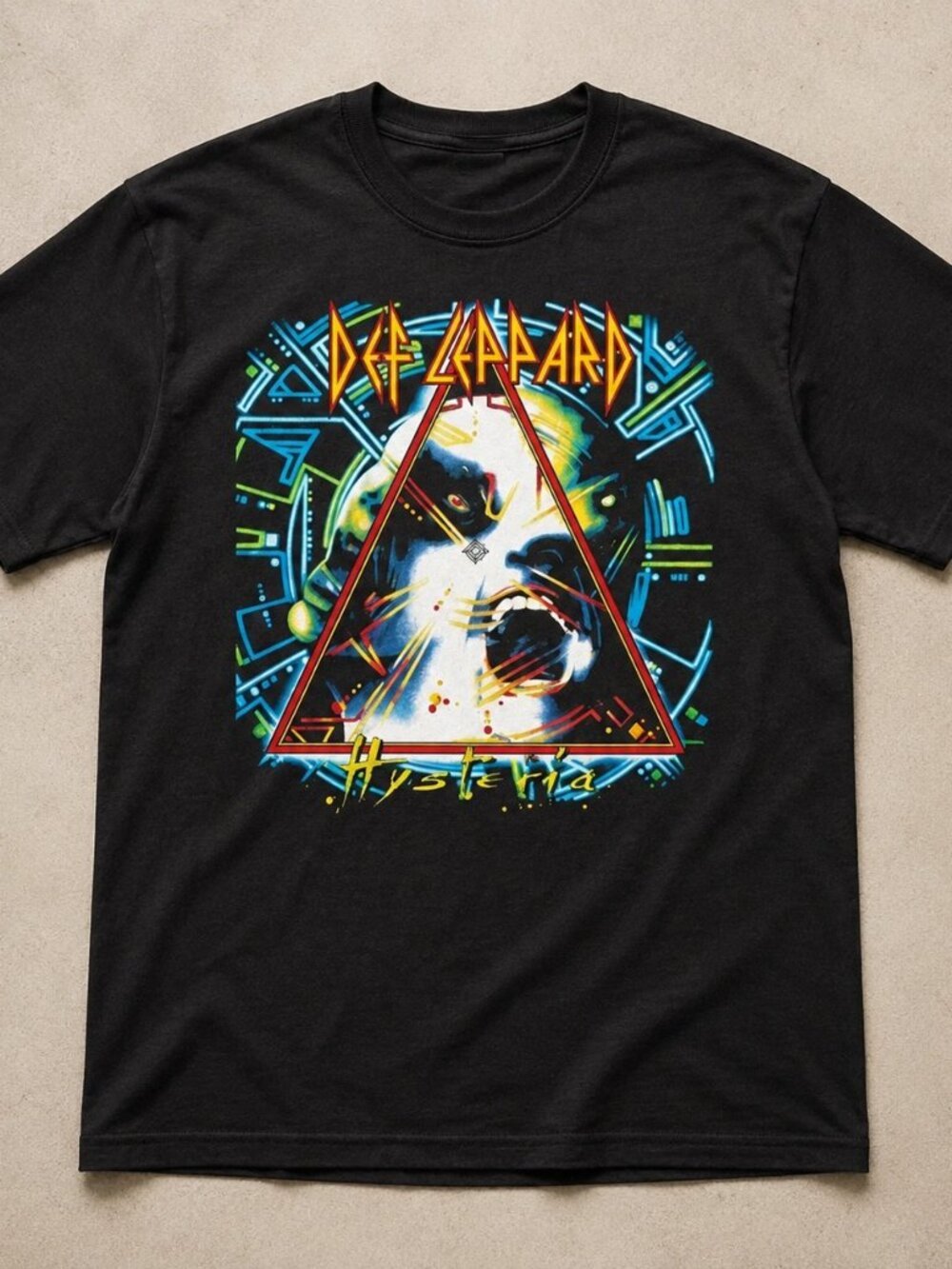 Def Leppard Hysteria Black Classic Rock Graphic Unisex T-Shirt